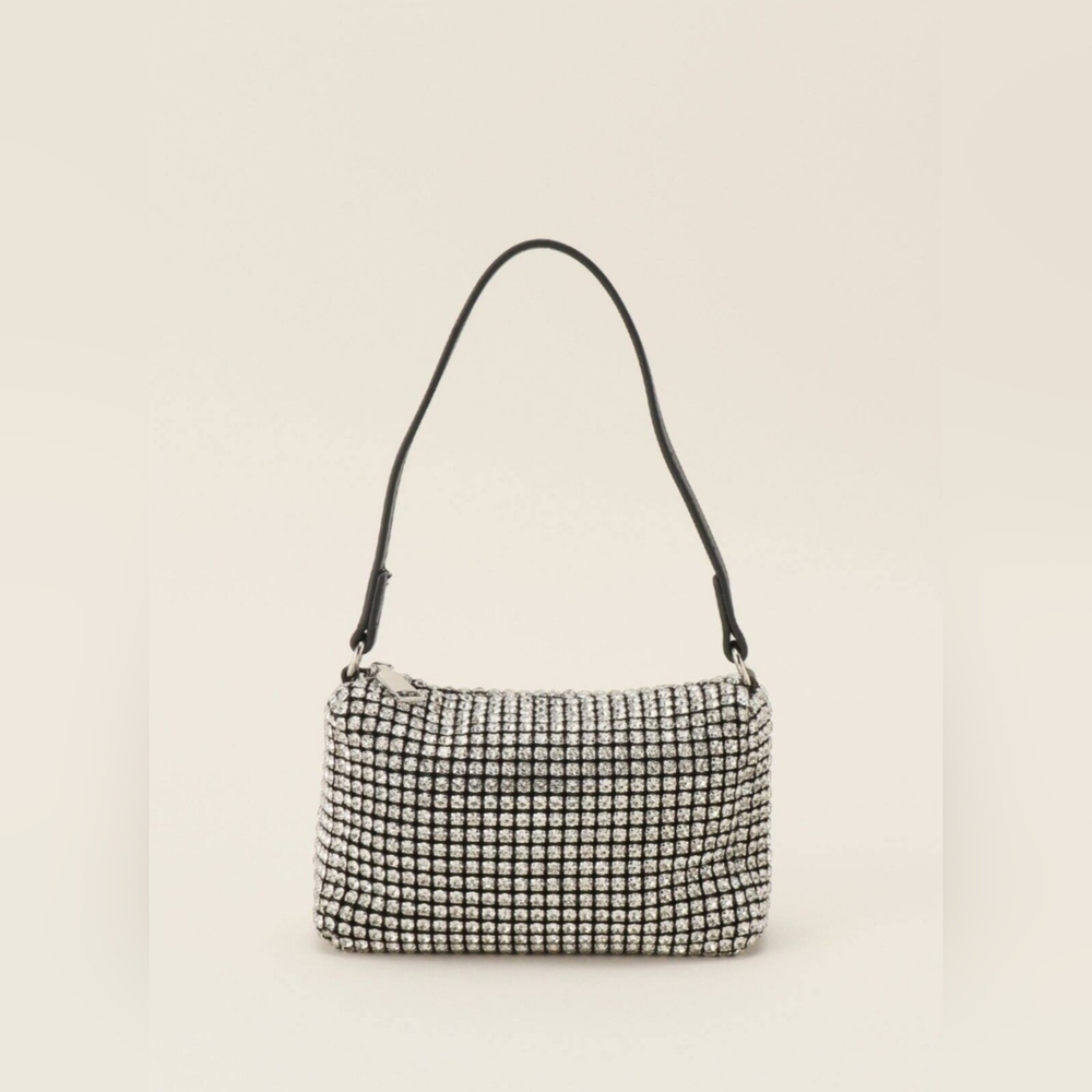 Urban Expressions Ginger Evening Rhinestone Mini Bag Silver Black - Picture 4 of 16